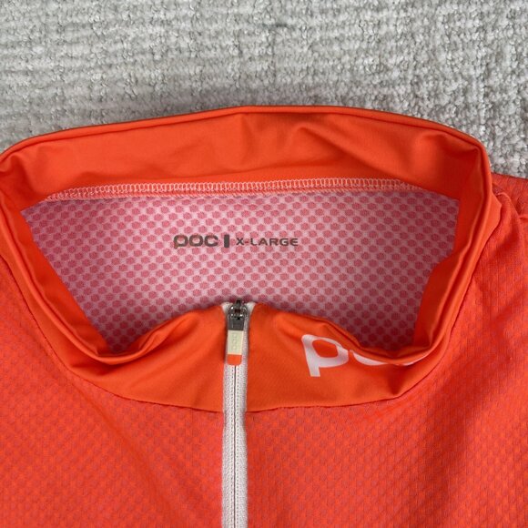 POC AVIP Cycling Jersey Women XL Orange & White Bike Jersey Back Pockets (Read) - Picture 7 of 16